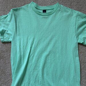 Gildan Heavy Cotton T-Shirt Mint Green Size S Short Sleeve